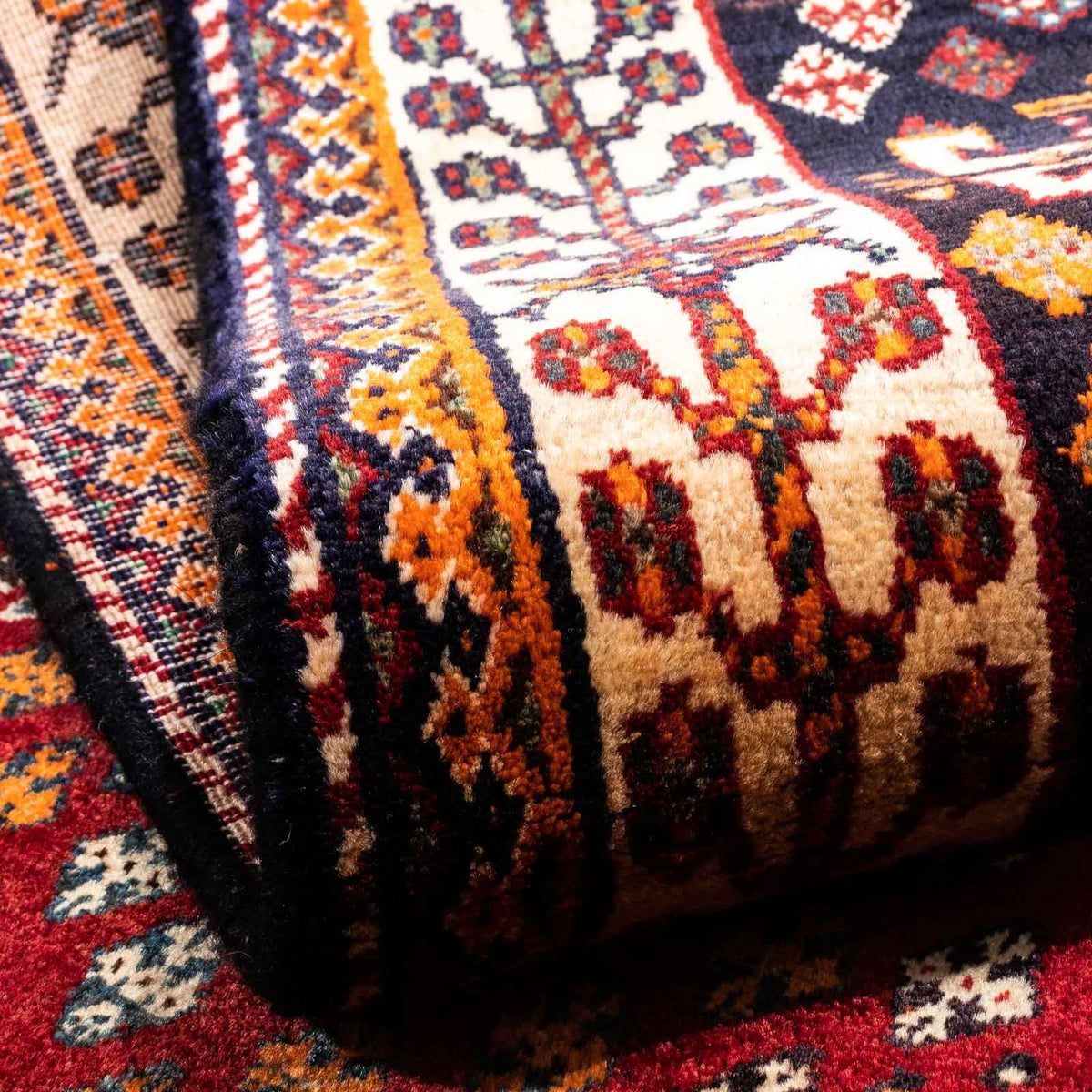 Perski dywan - Nomadyczny - 247 x 150 cm - ciemna czerwień