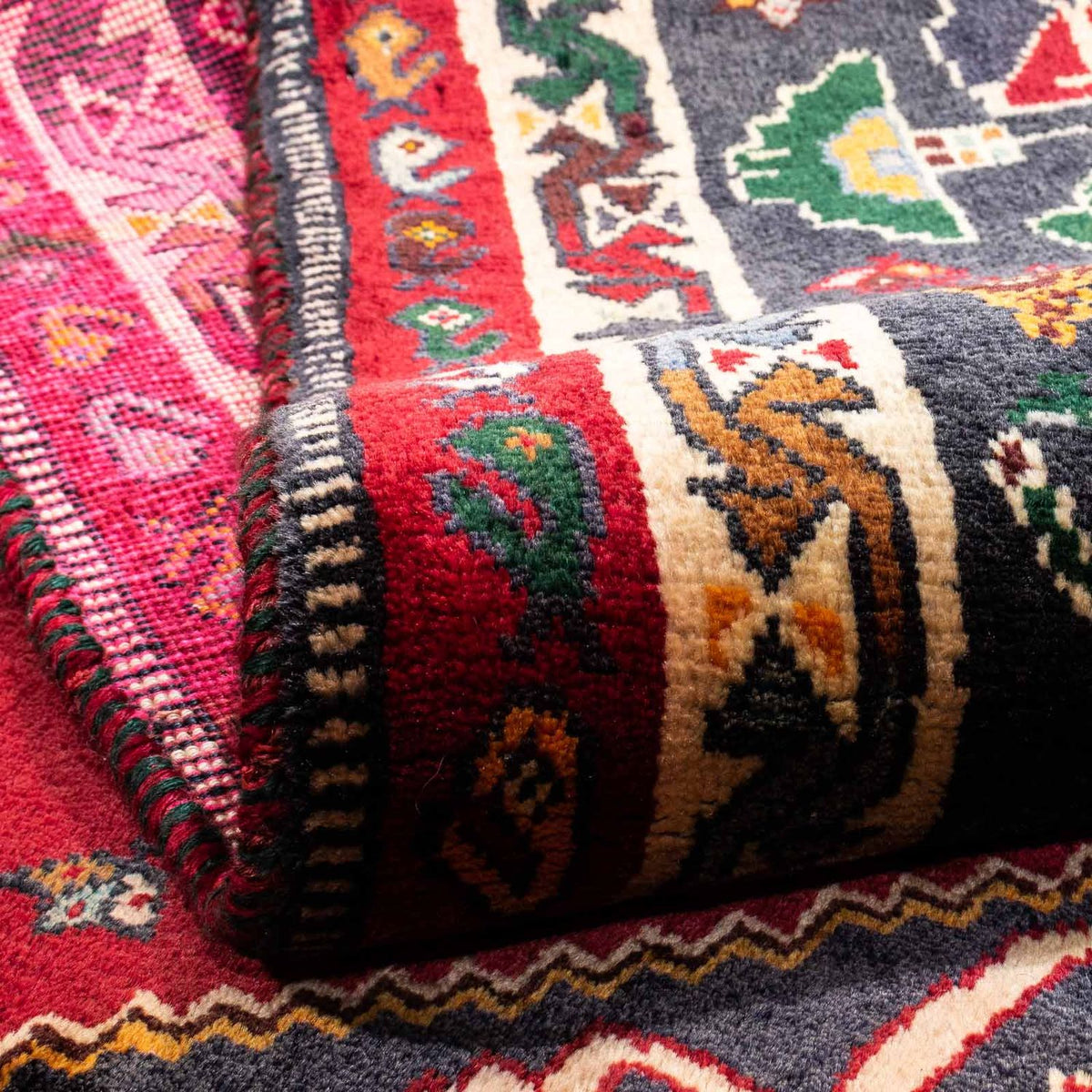 Perski dywan - Nomadyczny - 271 x 170 cm - ciemna czerwień