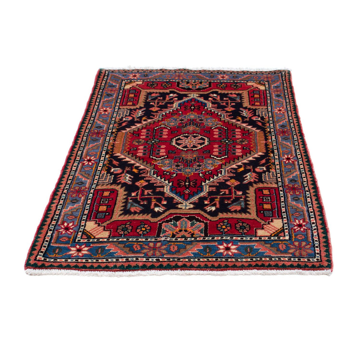 Perski dywan - Nomadyczny - 136 x 89 cm - ciemnoniebieski