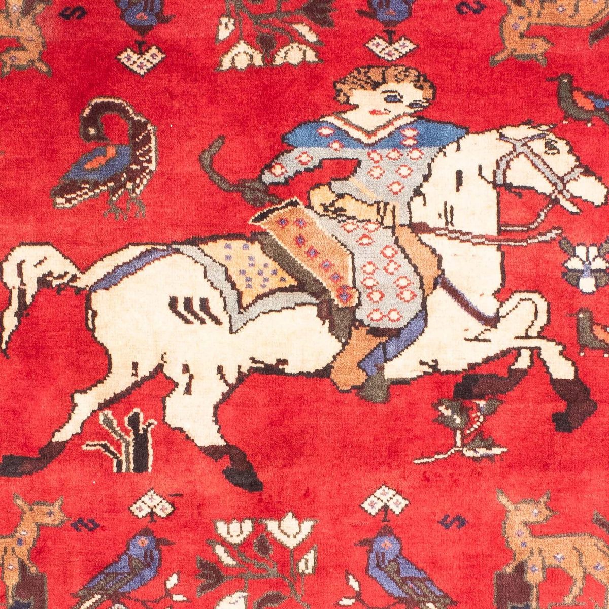 Perski dywan - Nomadyczny - 158 x 123 cm - ciemna czerwień