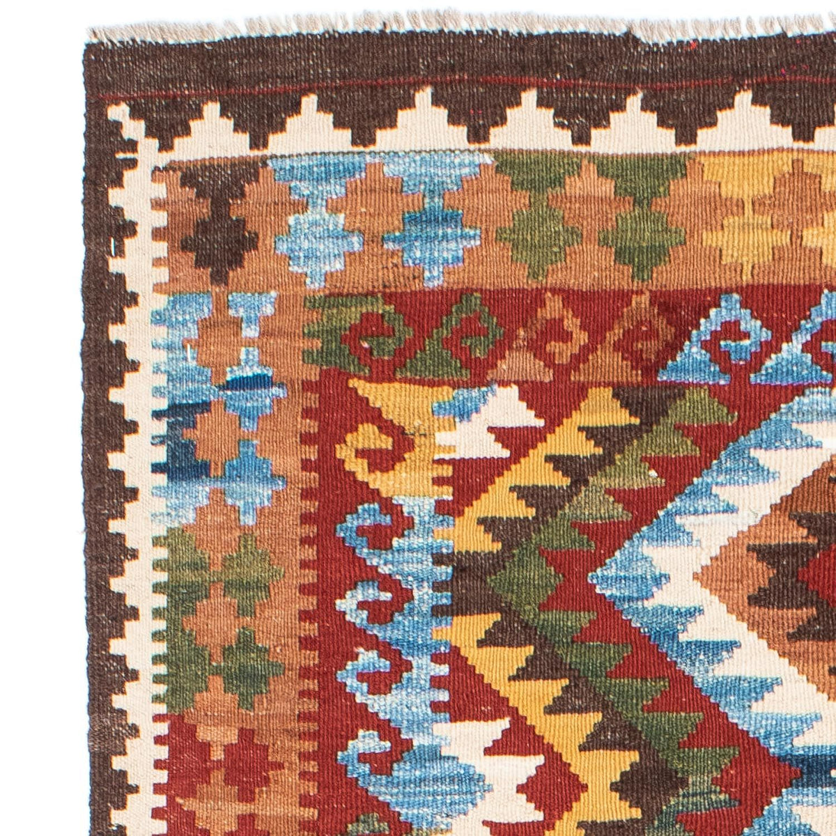 Dywan Kelim - Orientalny - 201 x 102 cm - wielokolorowy