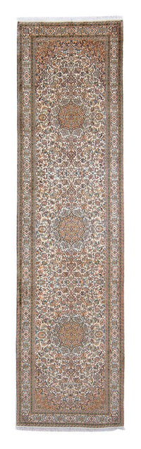 Biegacz Jedwabny dywan - Kashmir Silk - 316 x 81 cm - beżowy