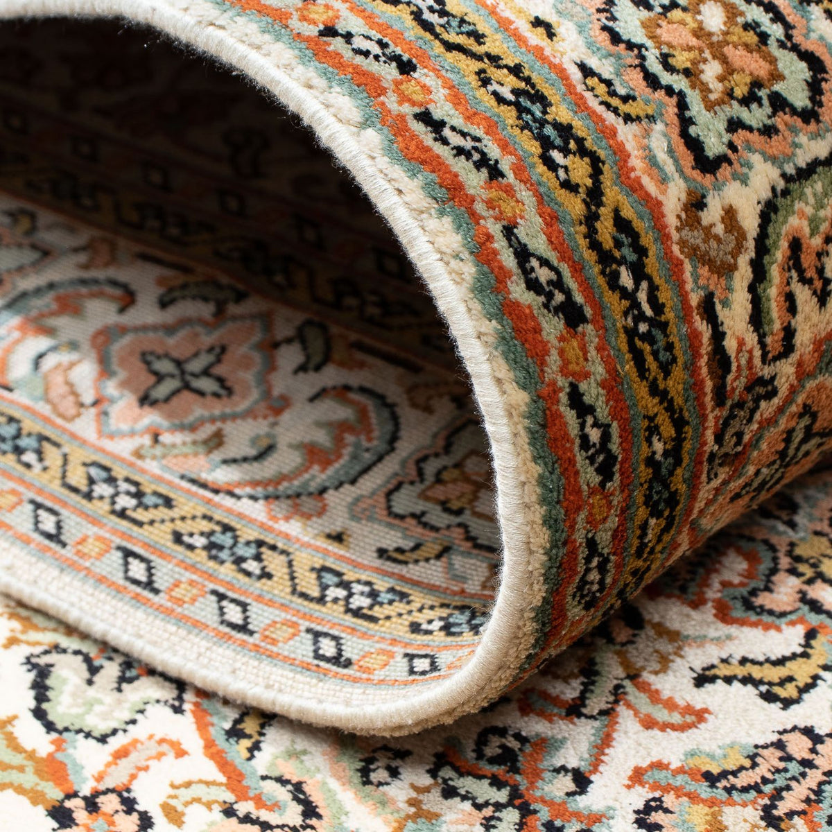 Biegacz Jedwabny dywan - Kashmir Silk - 316 x 81 cm - beżowy