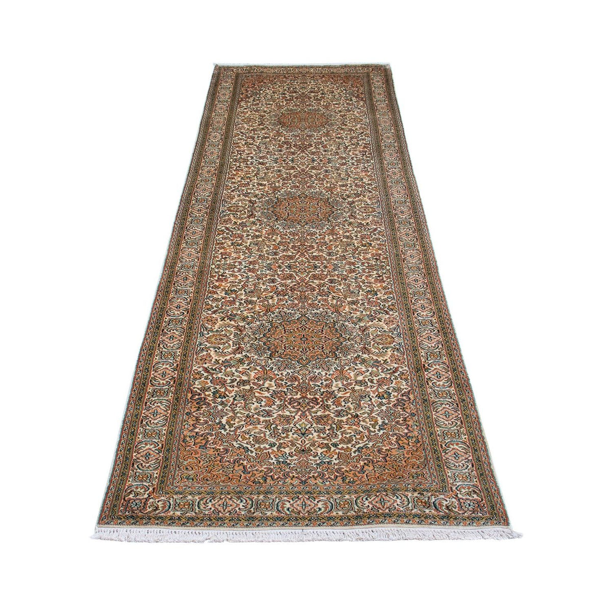 Biegacz Jedwabny dywan - Kashmir Silk - 316 x 81 cm - beżowy