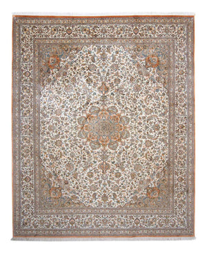 Jedwabny dywan - Kashmir Silk - 304 x 241 cm - beżowy