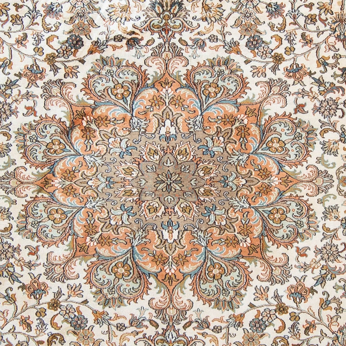 Jedwabny dywan - Kashmir Silk - 304 x 241 cm - beżowy