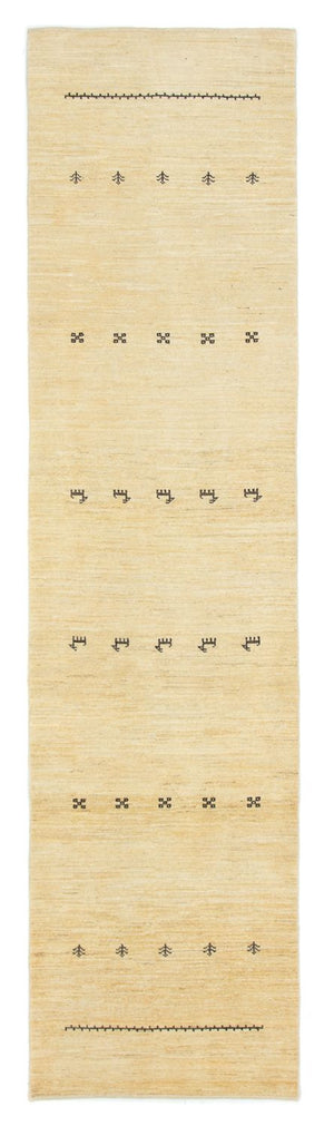 Biegacz Dywan Gabbeh - perski - 334 x 83 cm - beżowy