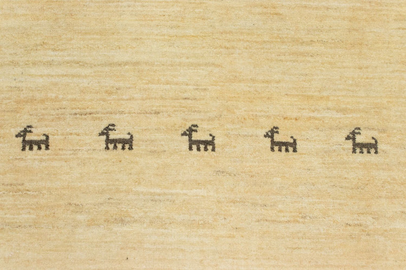 Biegacz Dywan Gabbeh - perski - 334 x 83 cm - beżowy