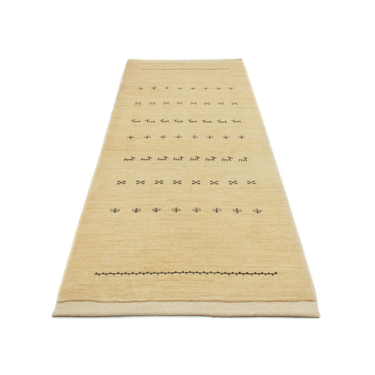 Biegacz Dywan Gabbeh - perski - 255 x 85 cm - wielokolorowy