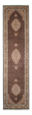 Biegacz Dywan perski - Tabriz - 302 x 82 cm - ciemnoniebieski