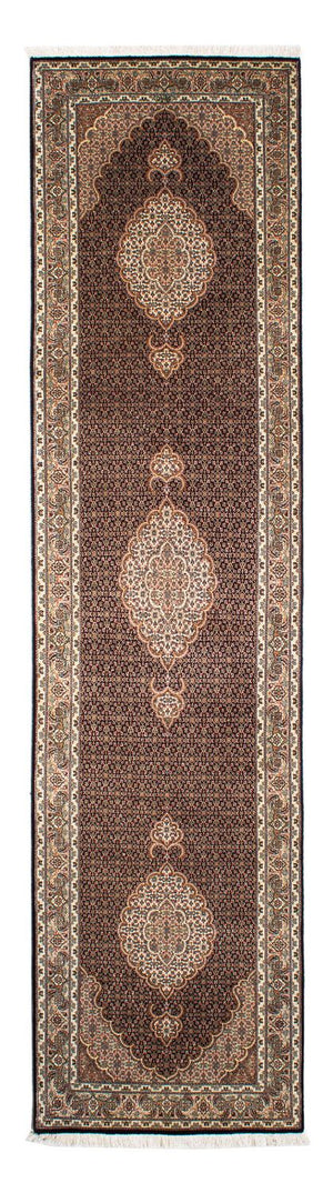 Biegacz Dywan perski - Tabriz - 302 x 82 cm - ciemnoniebieski