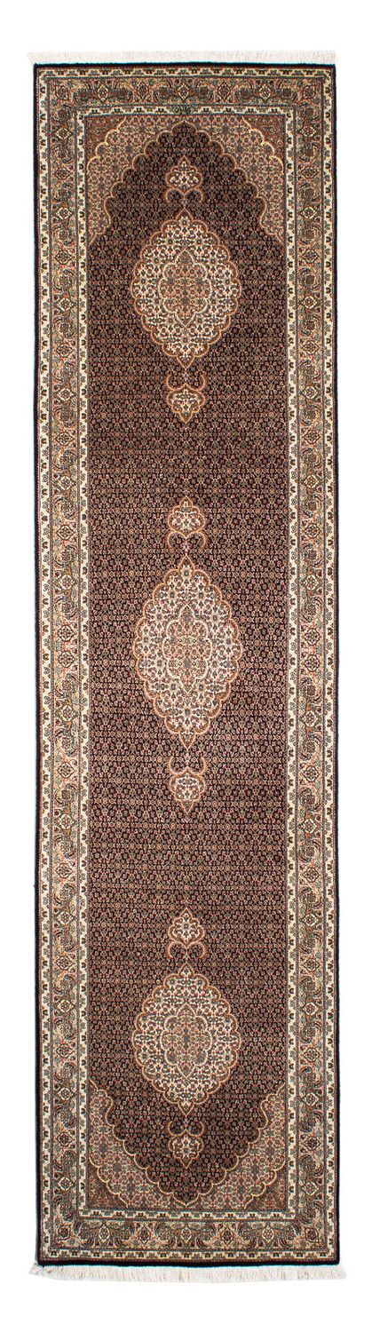 Biegacz Dywan perski - Tabriz - 302 x 82 cm - ciemnoniebieski