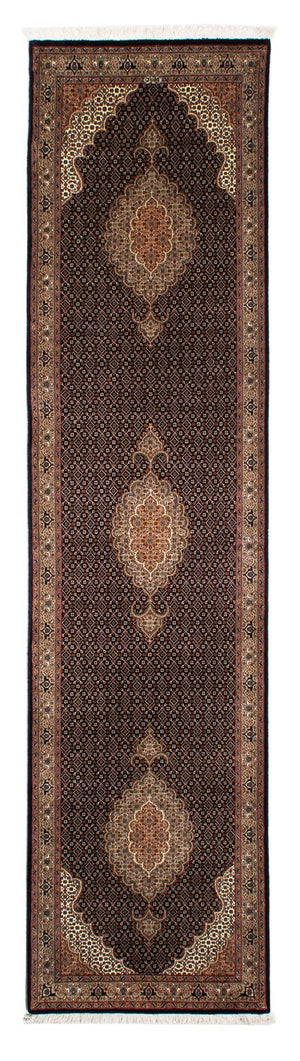 Biegacz Dywan perski - Tabriz - 295 x 77 cm - ciemnoniebieski