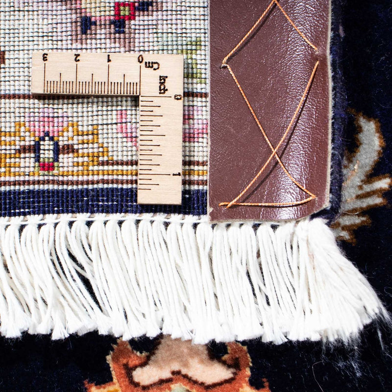 Biegacz Dywan perski - Tabriz - Królewski - 200 x 83 cm - ciemnoniebieski