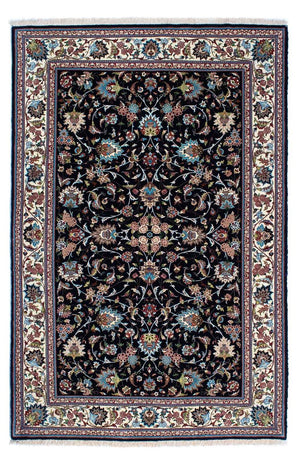 Dywan perski - Ghom - 210 x 140 cm - ciemnoniebieski