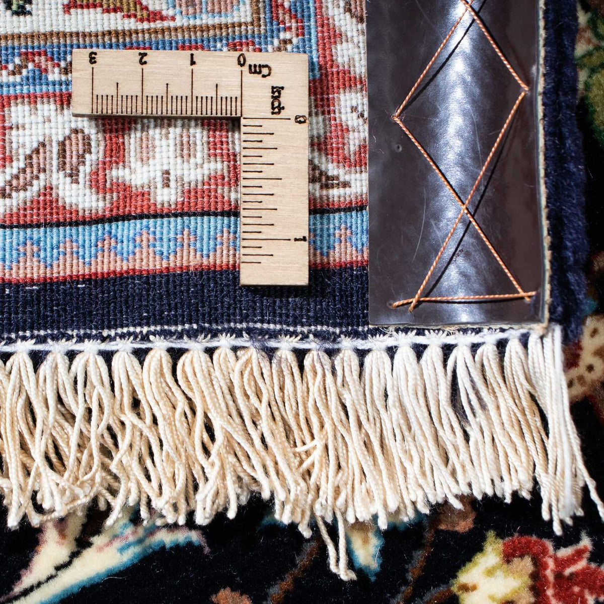 Dywan perski - Ghom - 210 x 140 cm - ciemnoniebieski