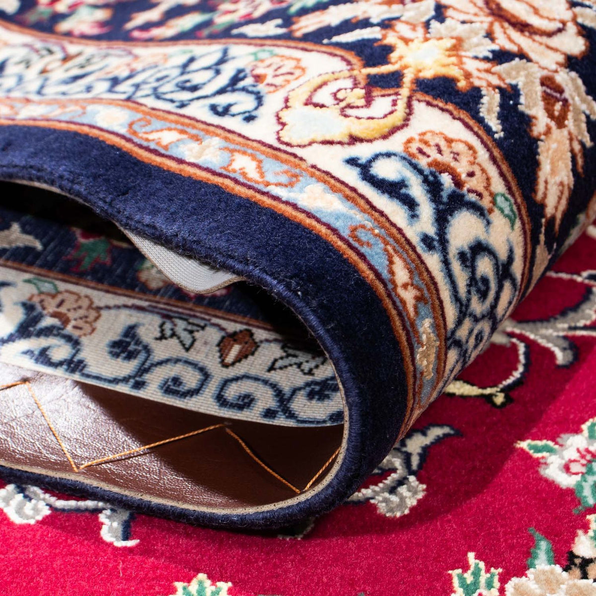 Dywan perski - Isfahan - Premium - 194 x 131 cm - ciemna czerwień