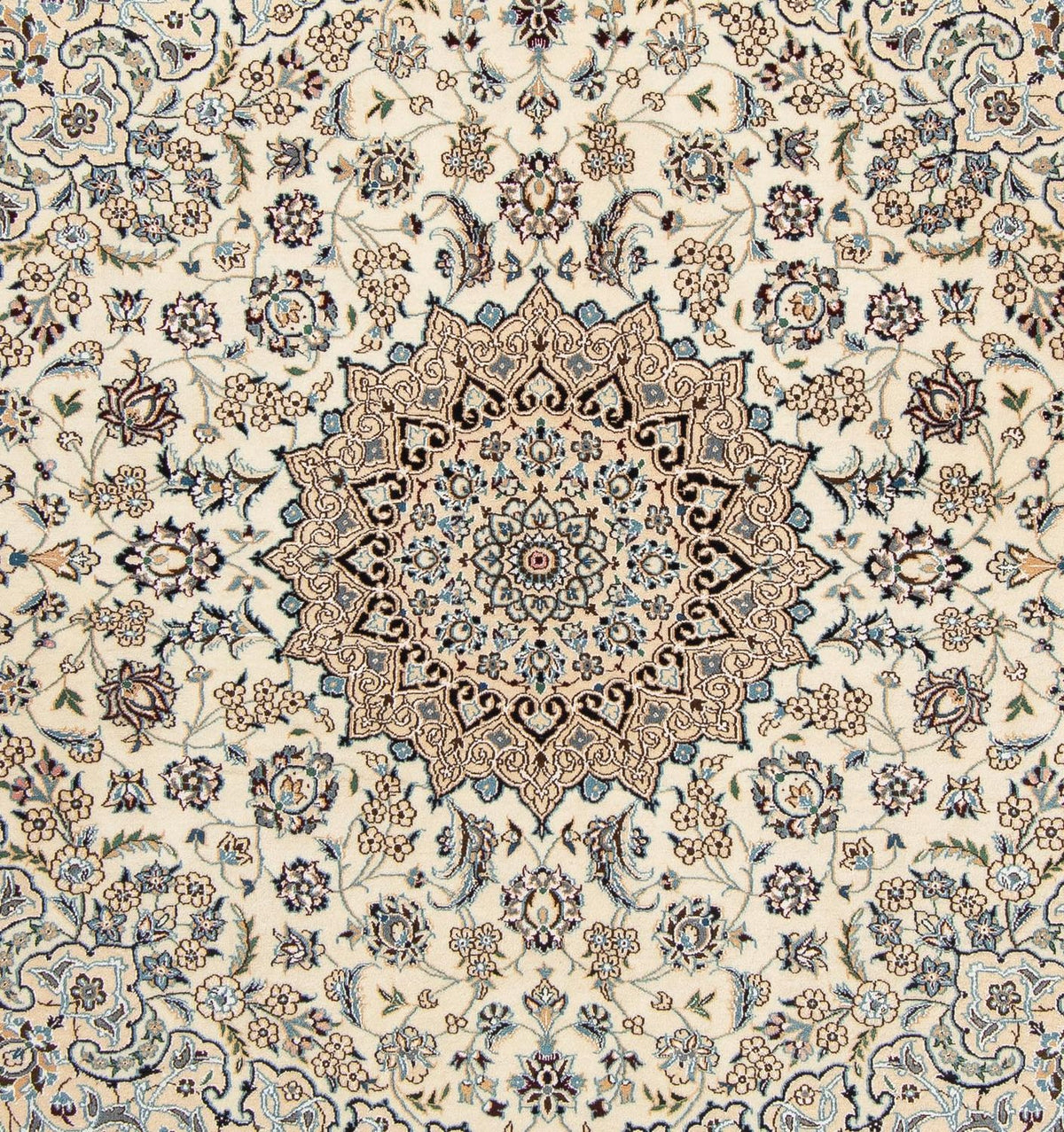 Dywan perski - Nain - Królewski kwadratowy  - 202 x 201 cm - beżowy