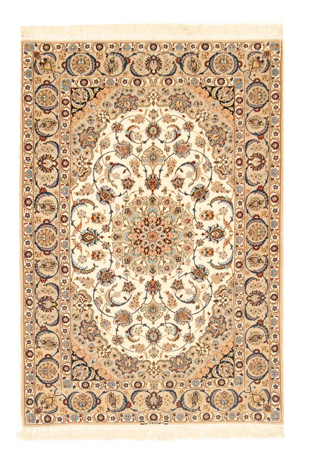 Dywan perski - Isfahan - Premium - 163 x 111 cm - beżowy