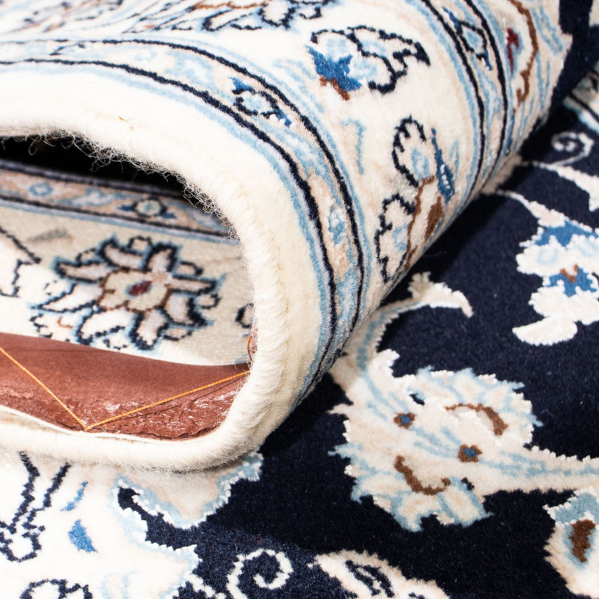 Biegacz Dywan perski - Nain - Królewski - 295 x 78 cm - ciemnoniebieski