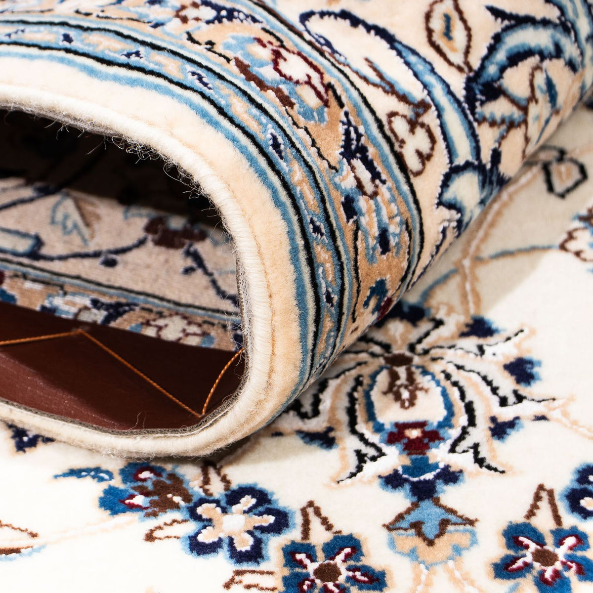 Dywan perski - Nain - Premium - 209 x 130 cm - beżowy