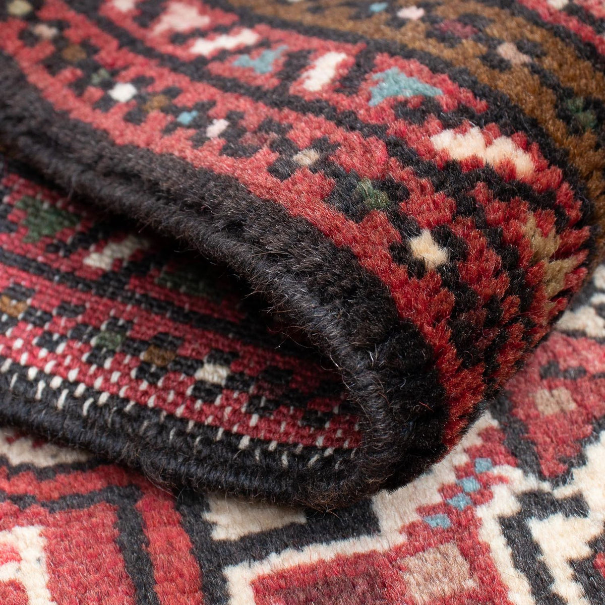 Perski dywan - Nomadyczny - 105 x 66 cm - ciemna czerwień