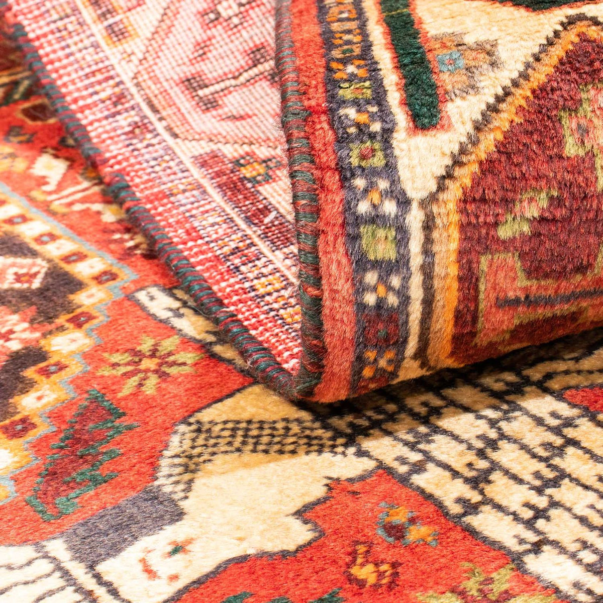 Perski dywan - Nomadyczny - 155 x 108 cm - ciemna czerwień