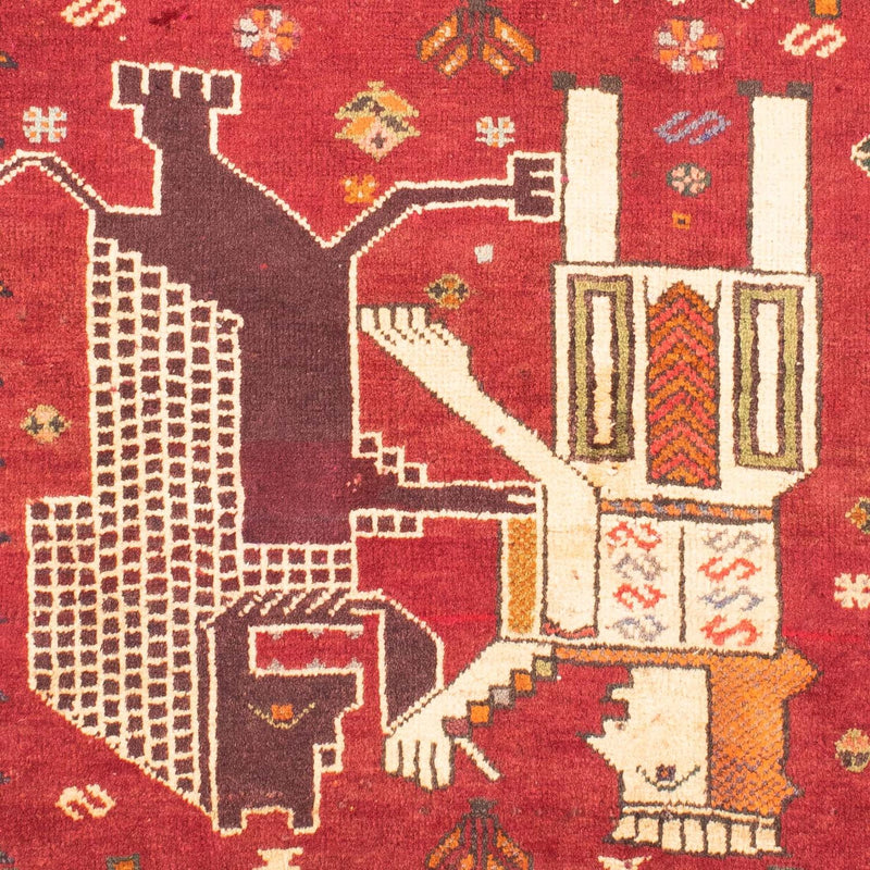 Perski dywan - Nomadyczny - 167 x 120 cm - ciemna czerwień