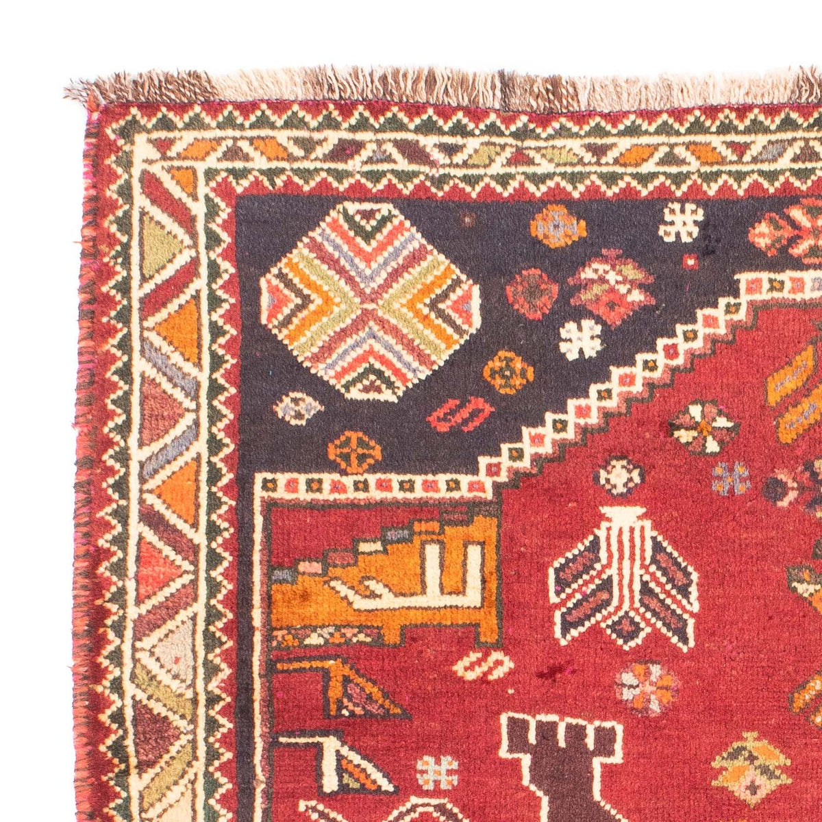 Perski dywan - Nomadyczny - 167 x 120 cm - ciemna czerwień