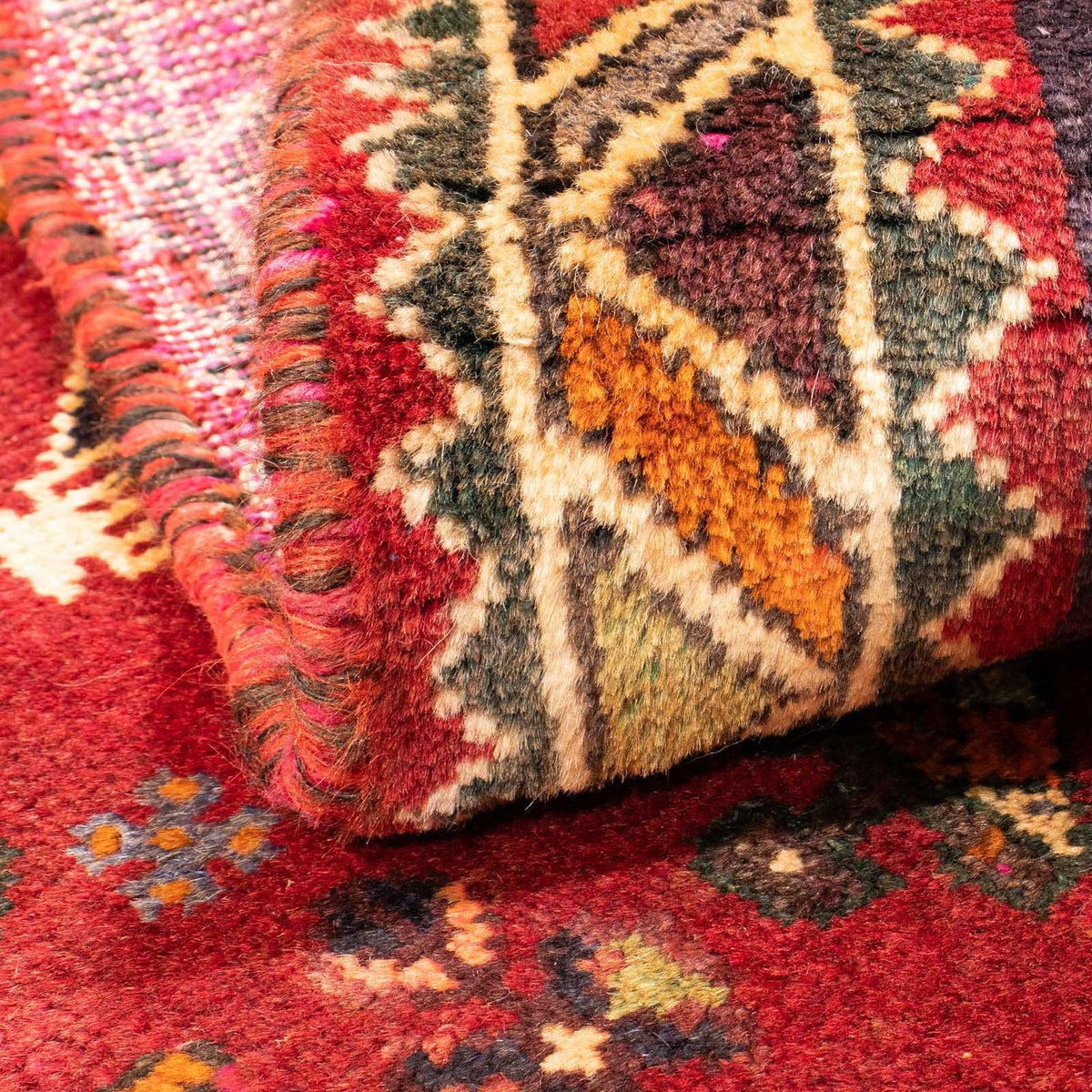 Perski dywan - Nomadyczny - 167 x 120 cm - ciemna czerwień