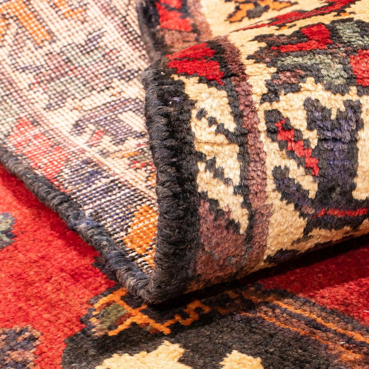 Perski dywan - Nomadyczny - 155 x 110 cm - ciemna czerwień