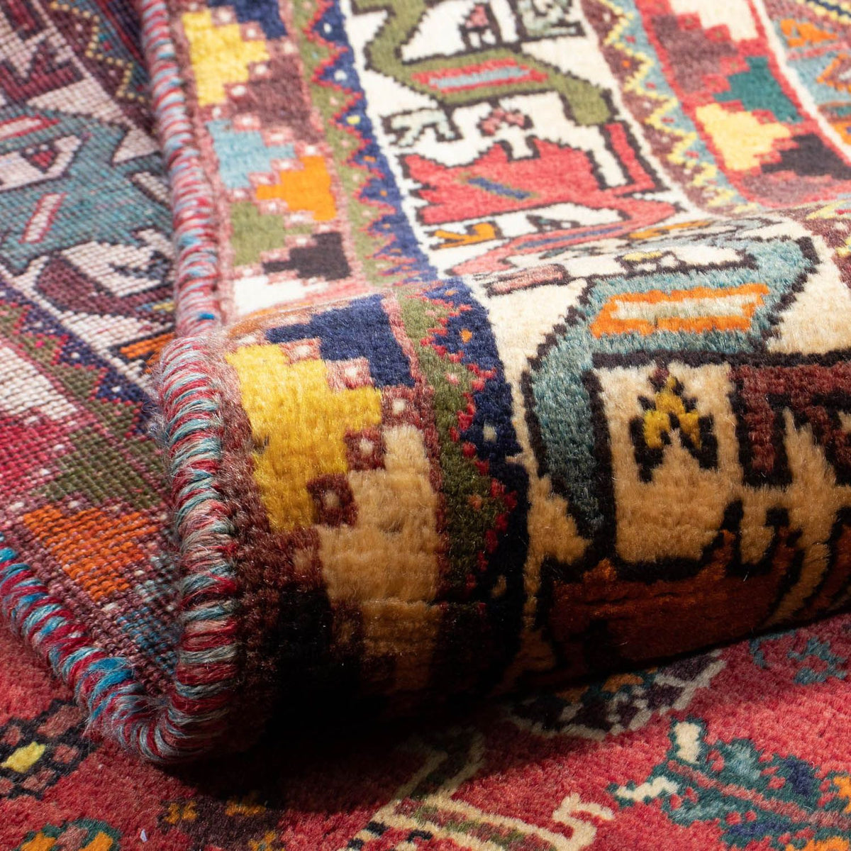 Perski dywan - Nomadyczny - 283 x 185 cm - czerwony