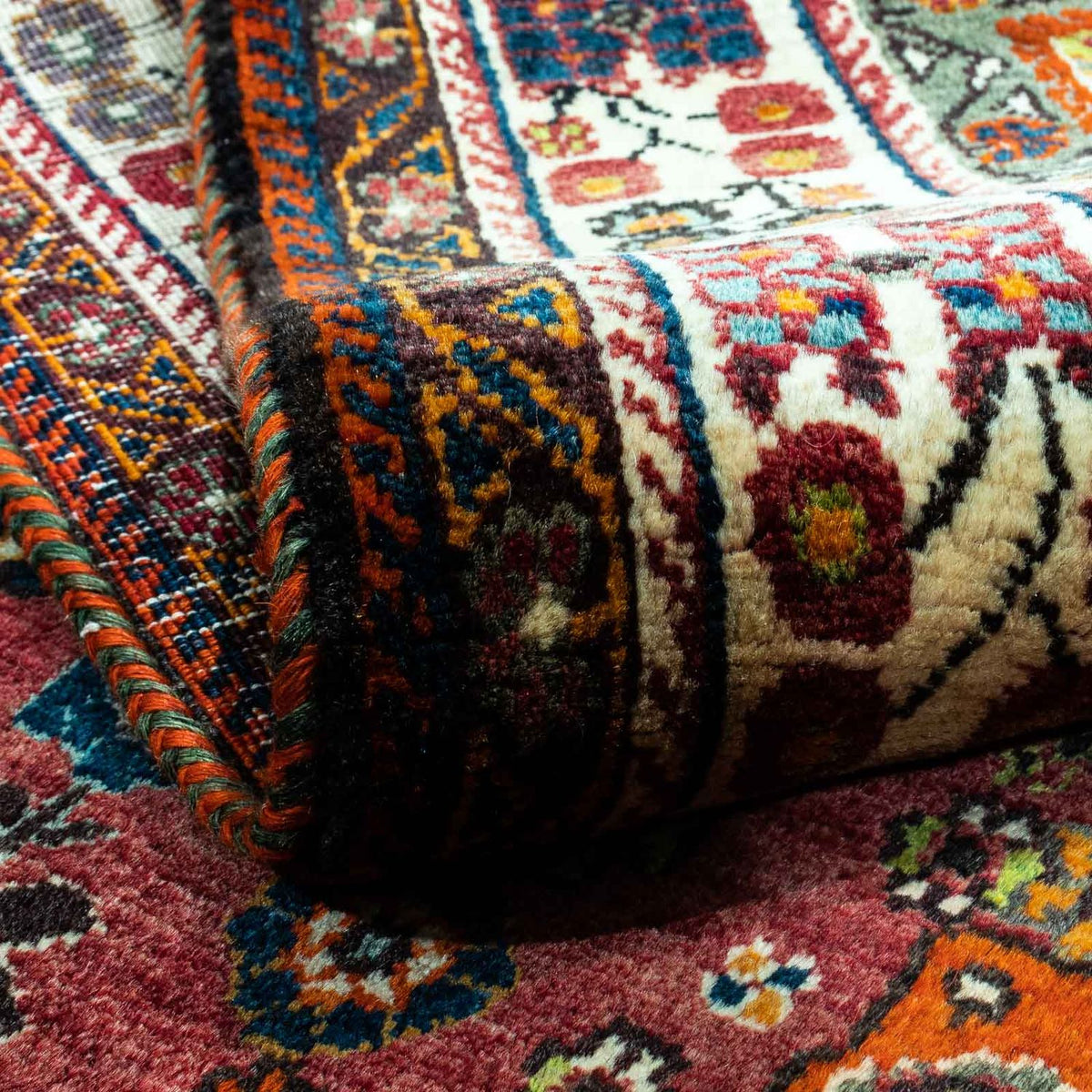 Perski dywan - Nomadyczny - 243 x 170 cm - ciemna czerwień