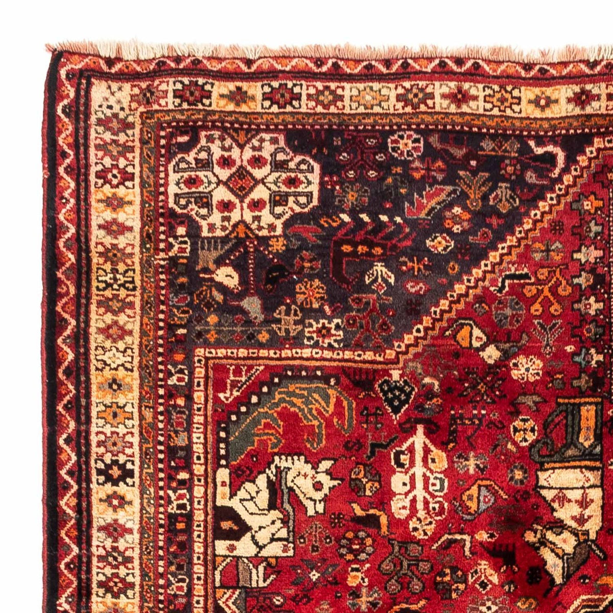 Perski dywan - Nomadyczny - 237 x 175 cm - ciemna czerwień