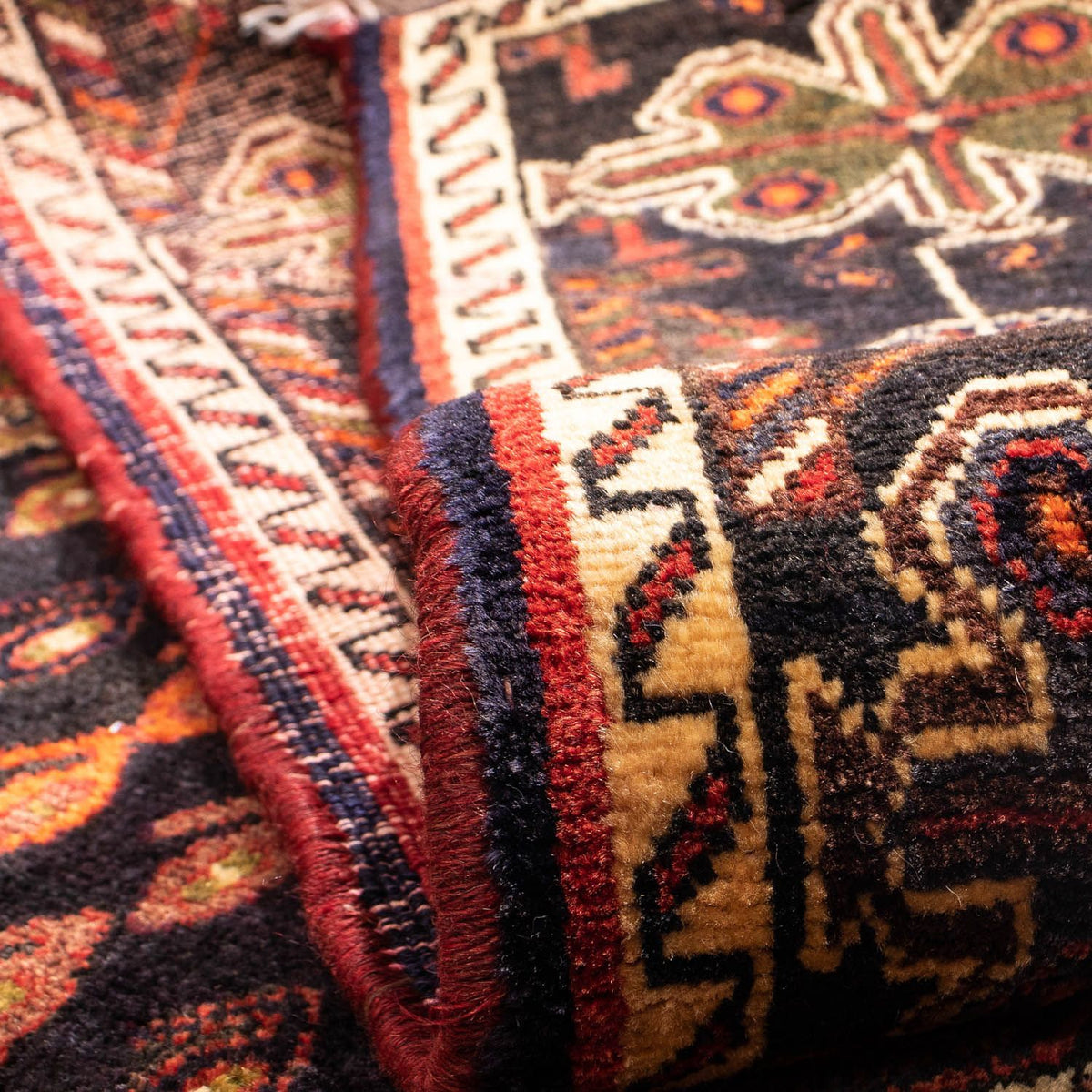 Perski dywan - Nomadyczny - 307 x 210 cm - ciemnoniebieski