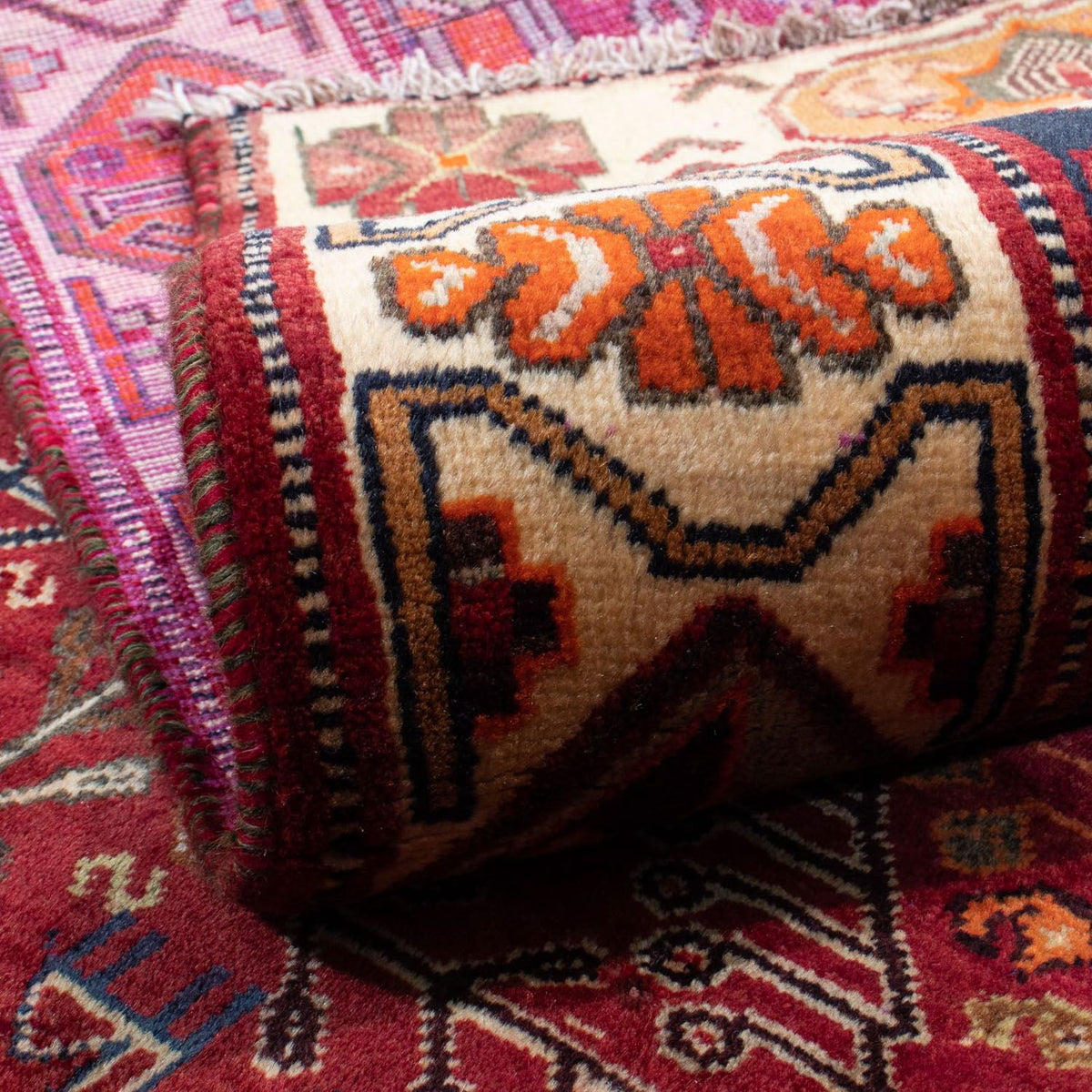 Perski dywan - Nomadyczny - 270 x 190 cm - czerwony