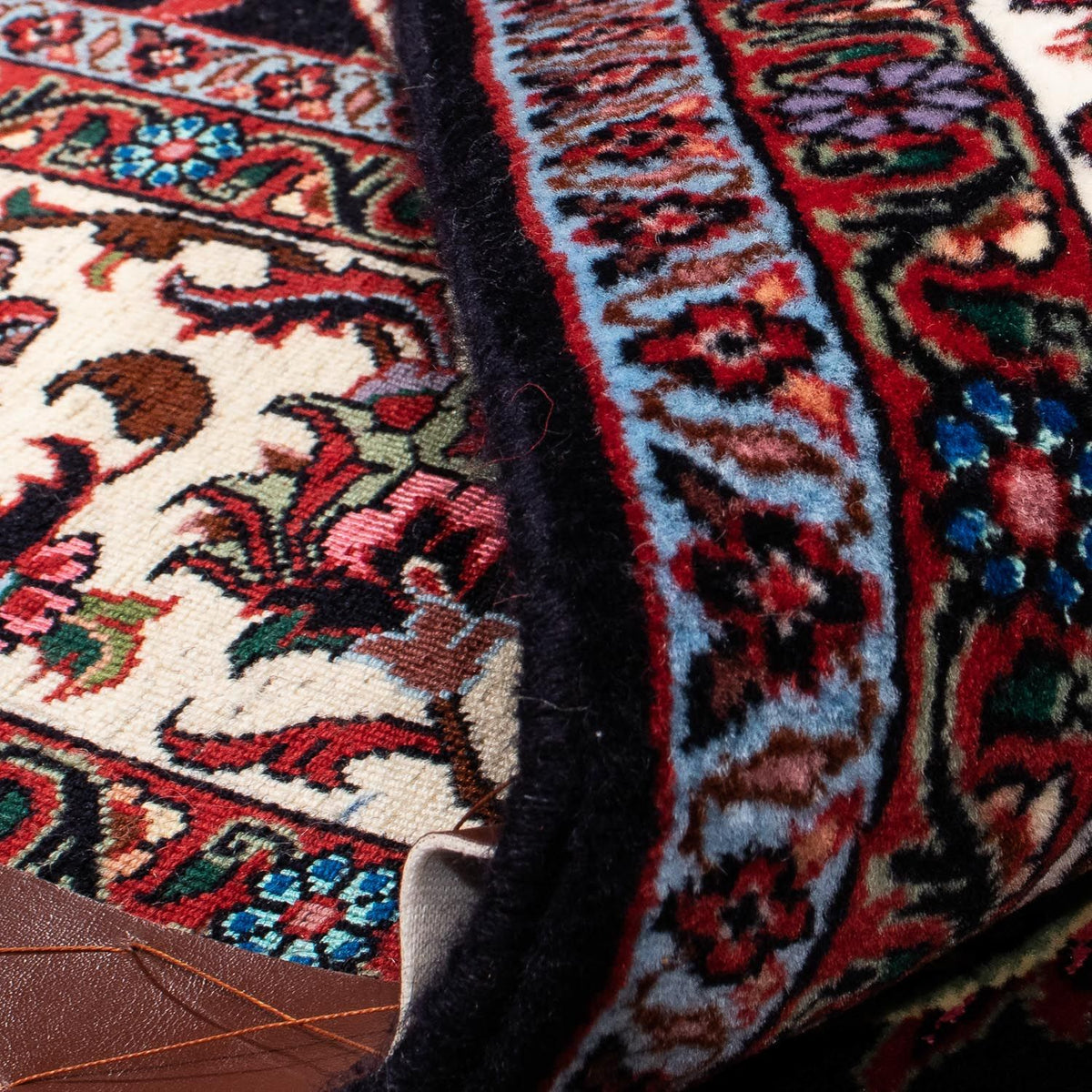 Dywan perski - Bijar - 237 x 167 cm - ciemnoniebieski