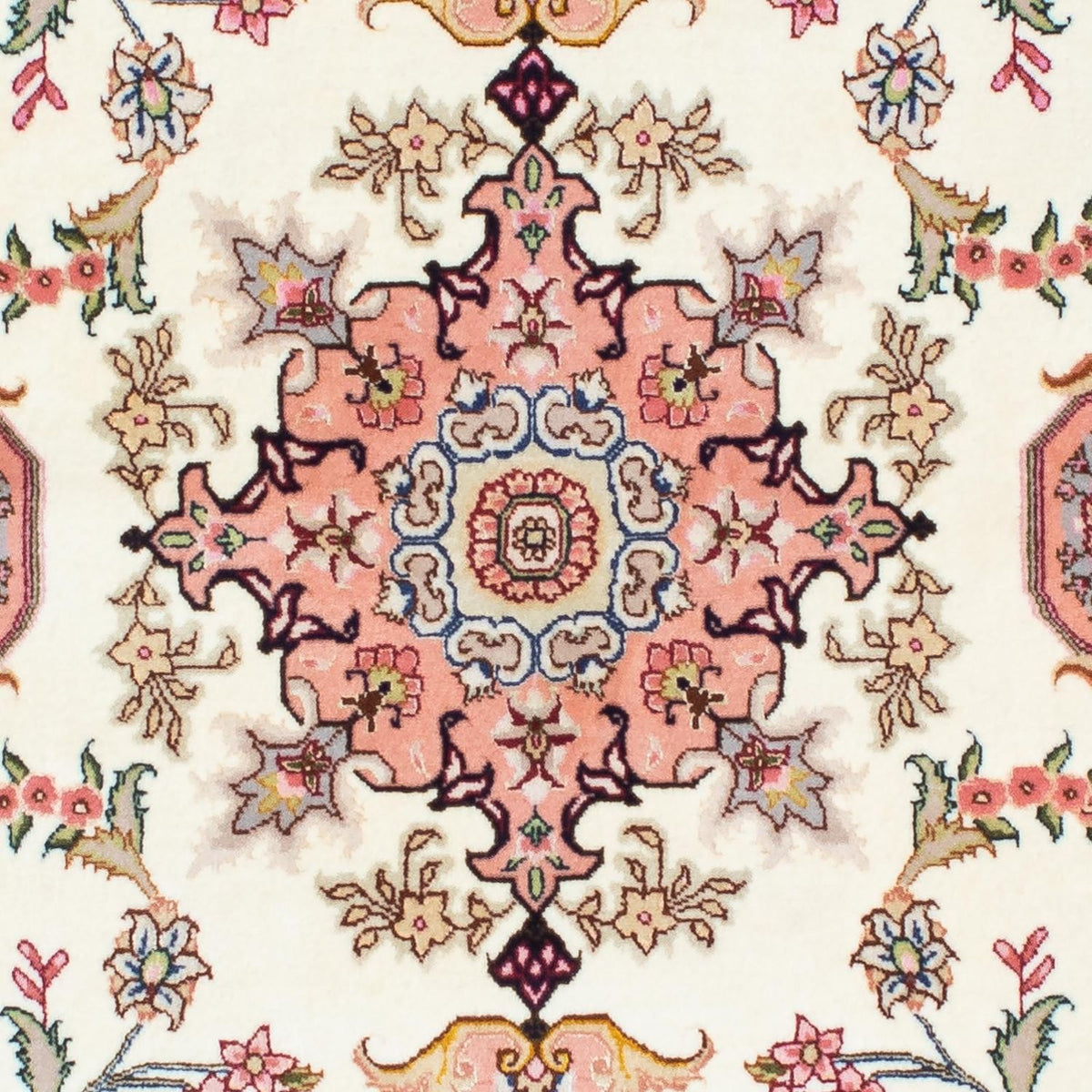 Biegacz Dywan perski - Tabriz - Królewski - 215 x 81 cm - beżowy