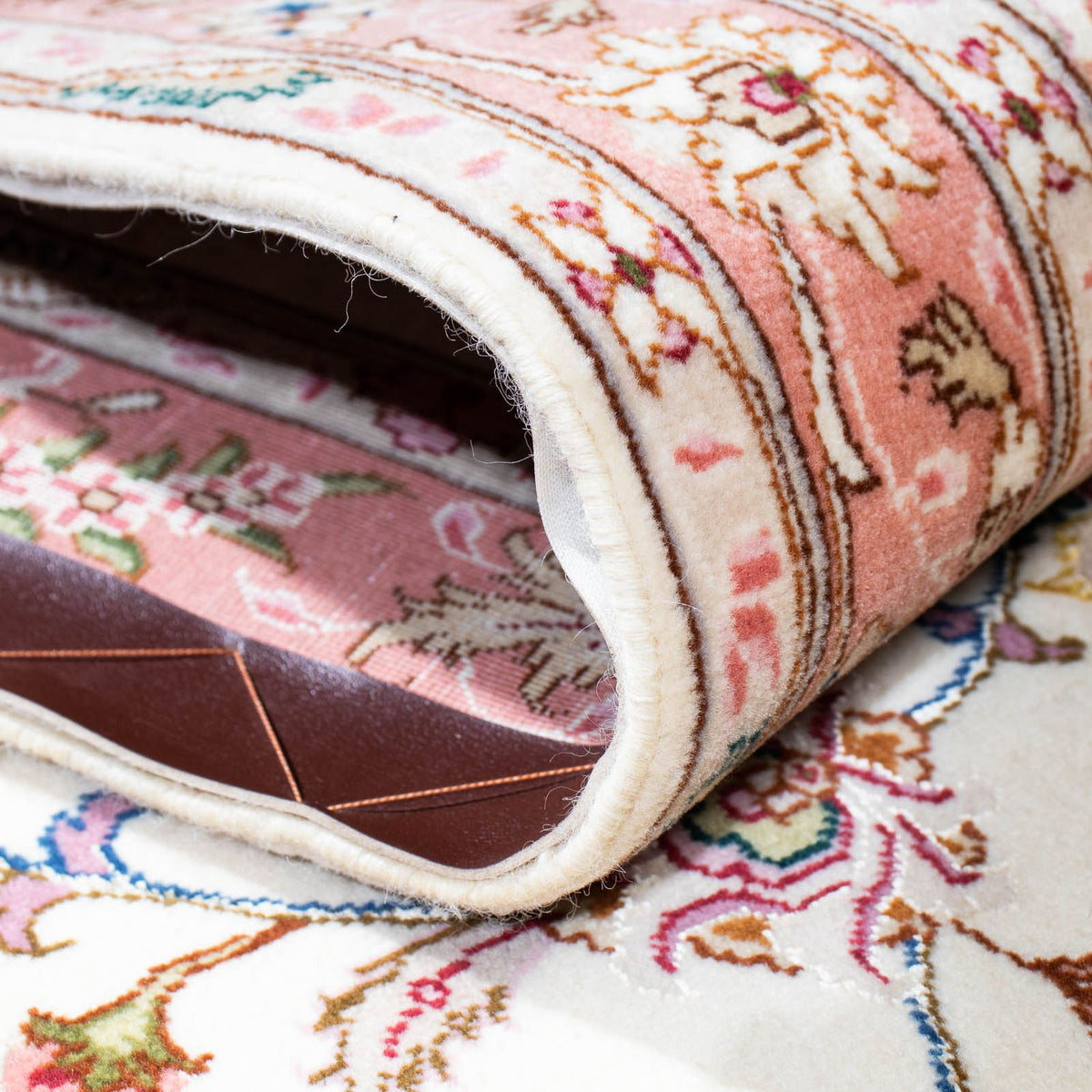 Biegacz Dywan perski - Tabriz - Królewski - 215 x 81 cm - beżowy