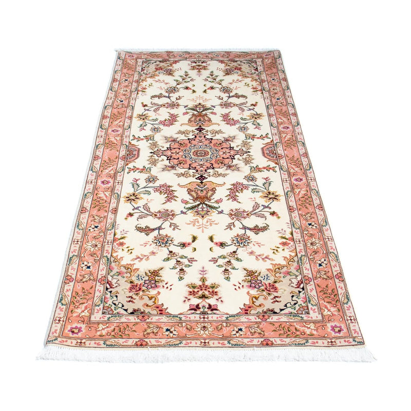 Biegacz Dywan perski - Tabriz - Królewski - 215 x 81 cm - beżowy