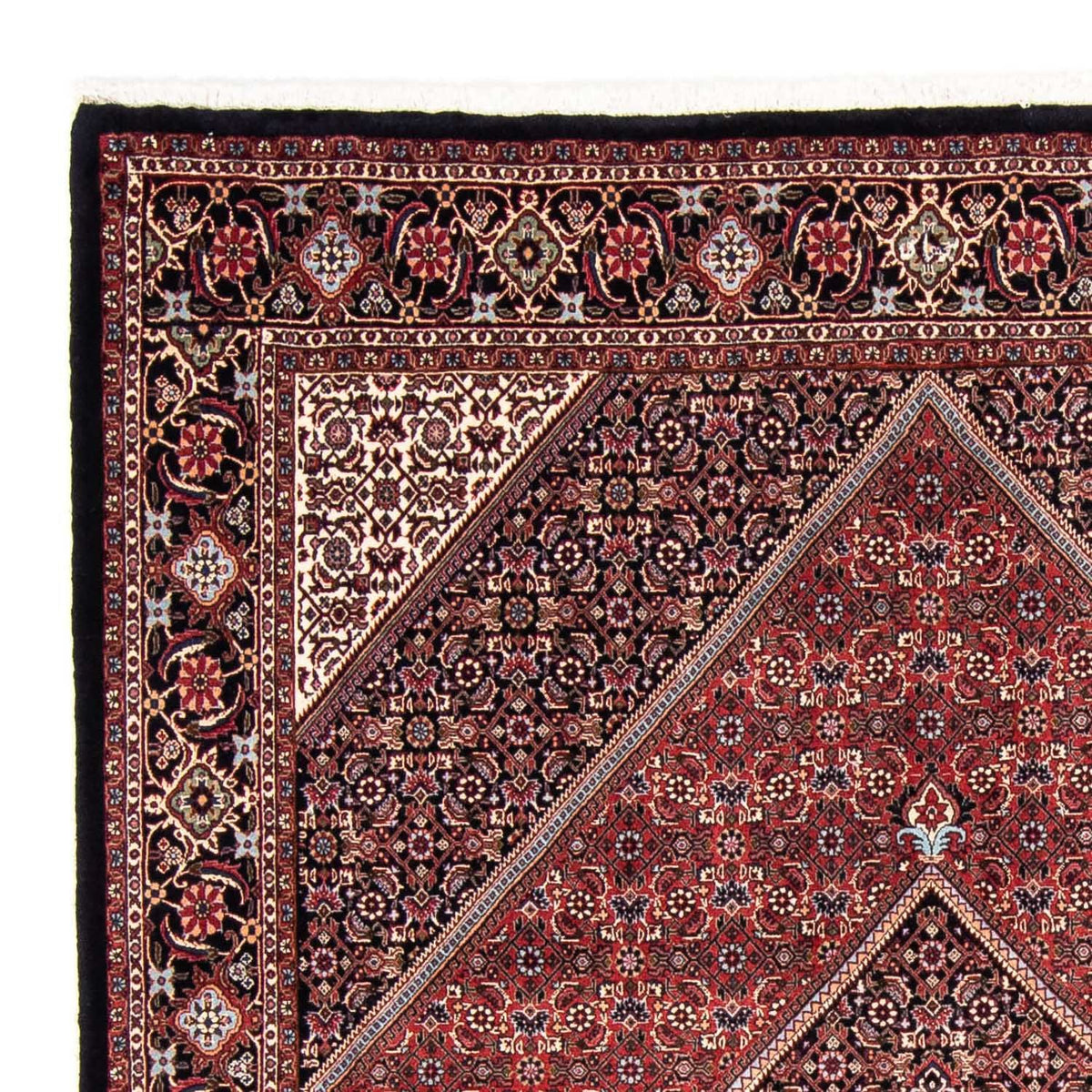 Dywan perski - Bijar - 238 x 169 cm - ciemnoniebieski