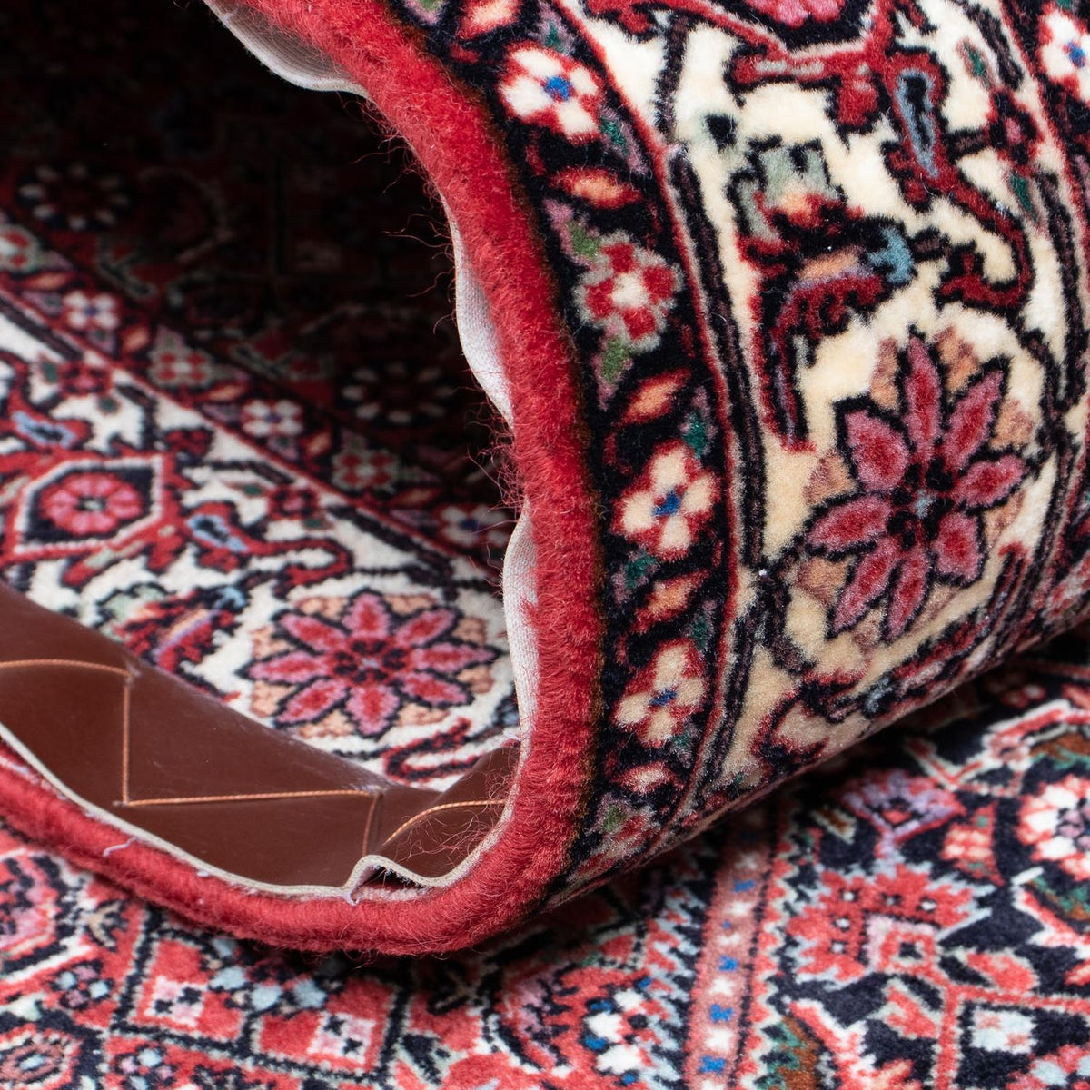 Biegacz Dywan perski - Bijar - 415 x 78 cm - ciemna czerwień