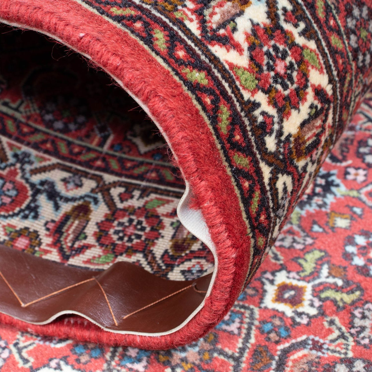 Biegacz Dywan perski - Bijar - 243 x 68 cm - jasna czerwień