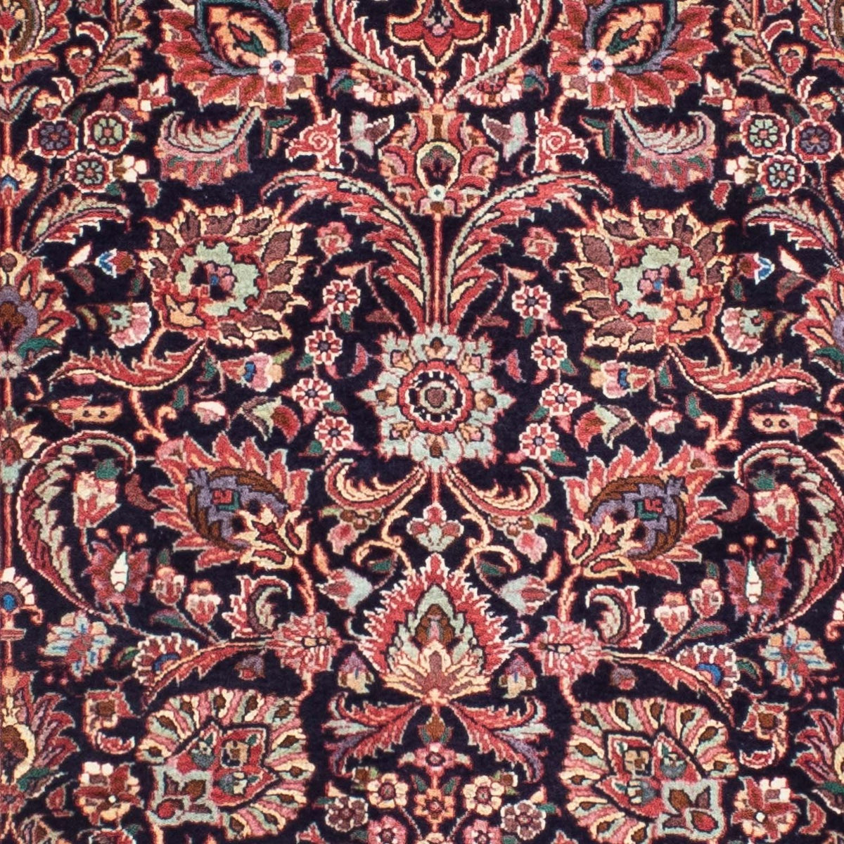 Biegacz Dywan perski - Bijar - 298 x 83 cm - ciemnoniebieski