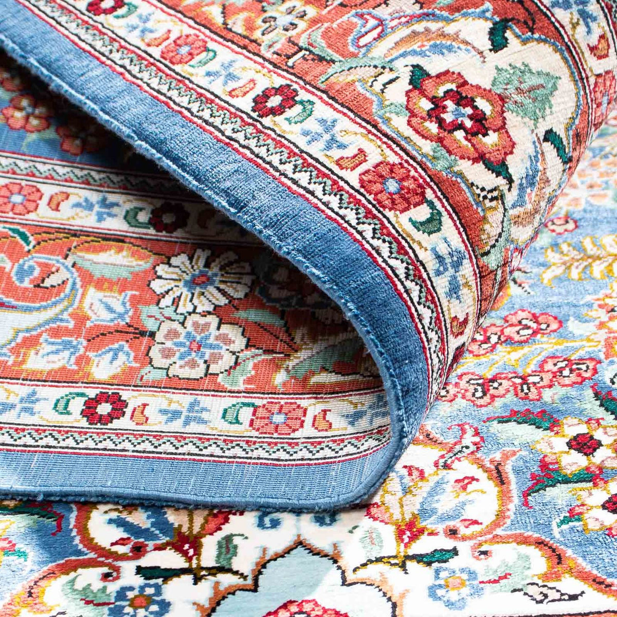 Dywan perski - Ghom - 119 x 81 cm - jasnoniebieski