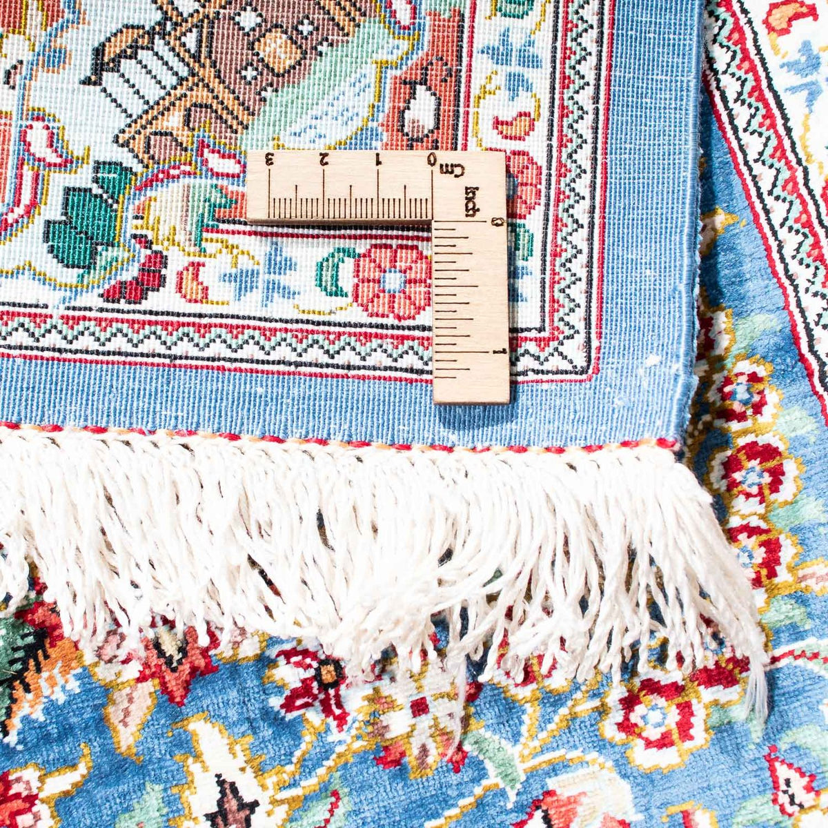 Dywan perski - Ghom - 119 x 81 cm - jasnoniebieski