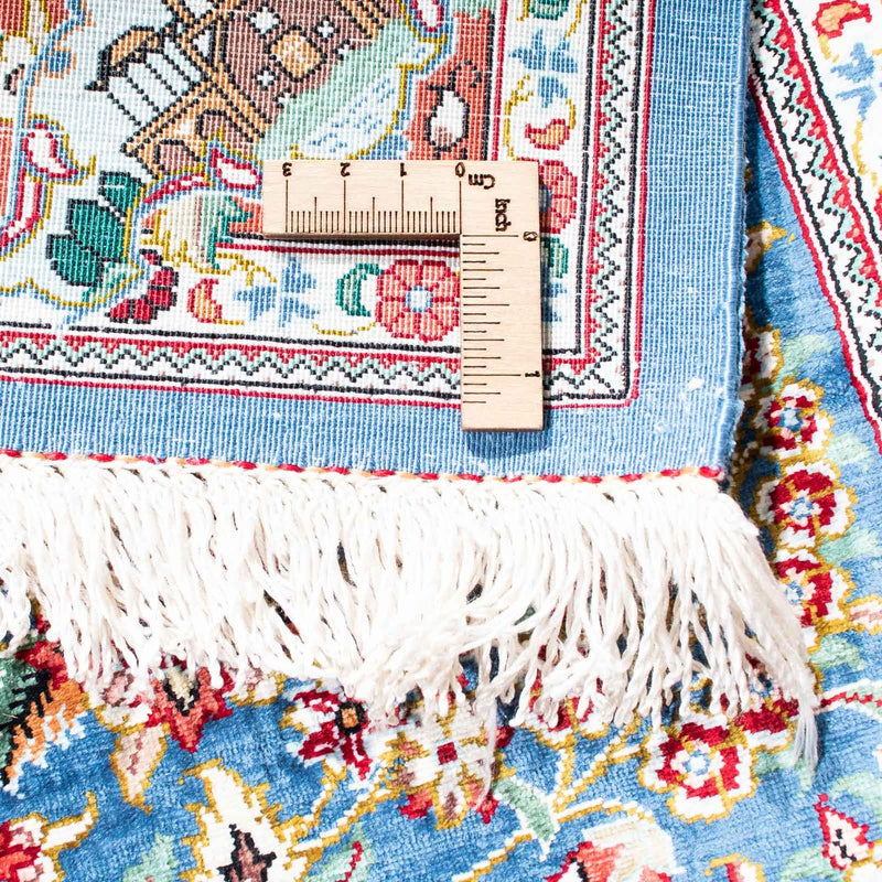 Dywan perski - Ghom - 119 x 81 cm - jasnoniebieski