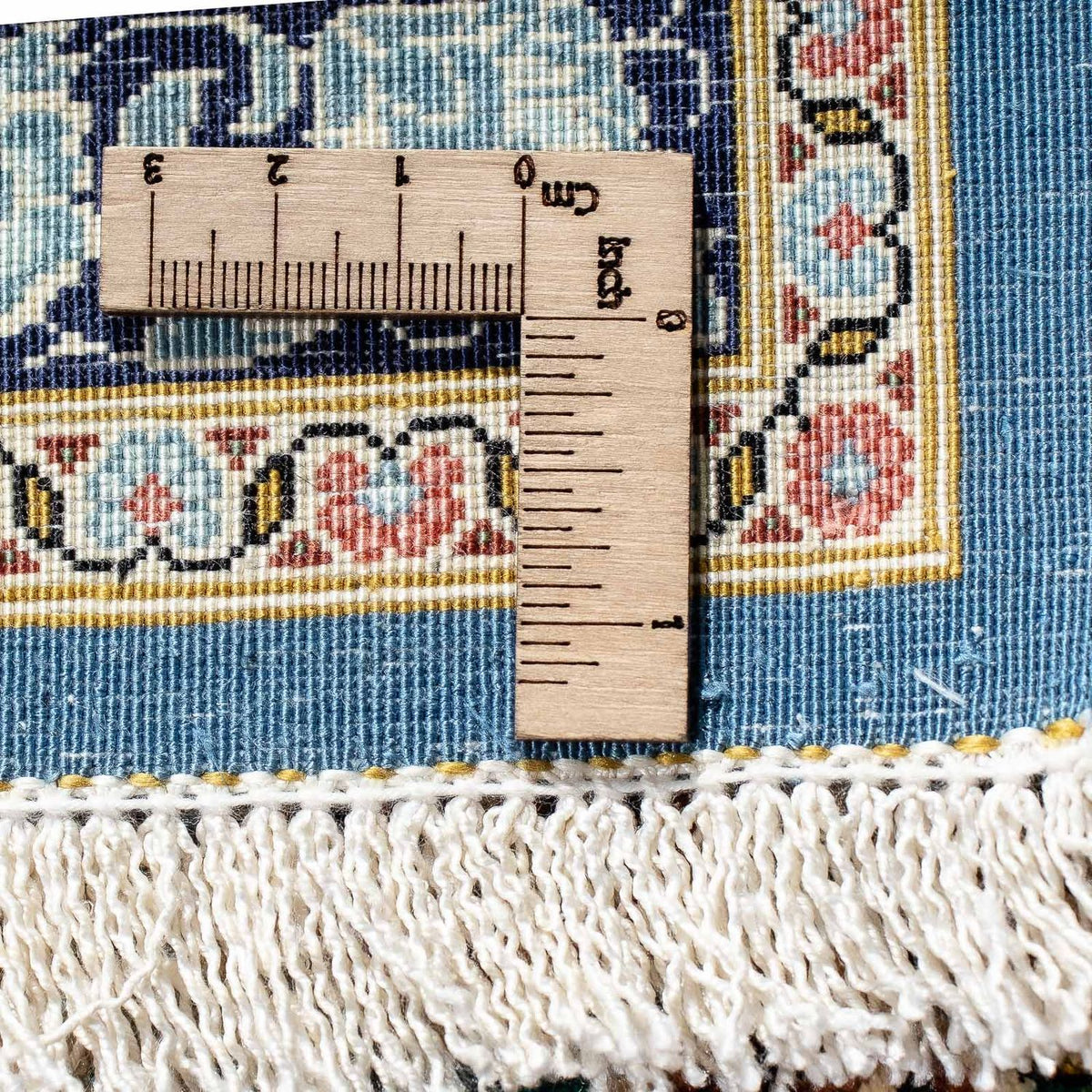 Dywan perski - Ghom - 86 x 58 cm - niebieski