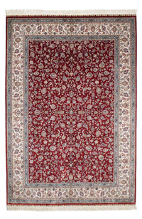 Orientalny dywan - Hereke - 246 x 170 cm - ciemna czerwień