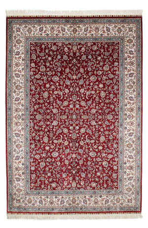 Orientalny dywan - Hereke - 246 x 170 cm - ciemna czerwień